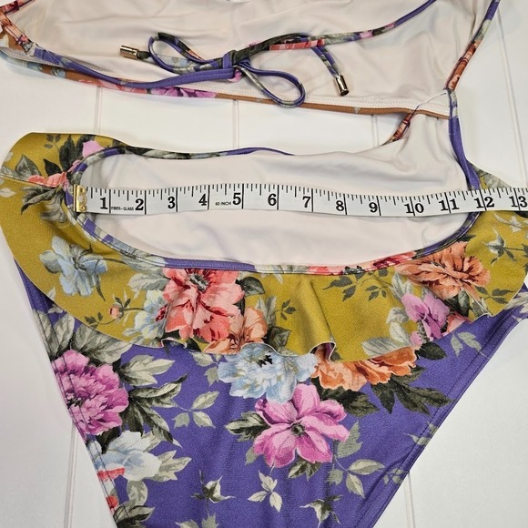 Zimmerman Pattie Cut Out Frill One-Piece Mixed Floral Swimsuit Size 8-10 US NWT - Picture 10 of 13